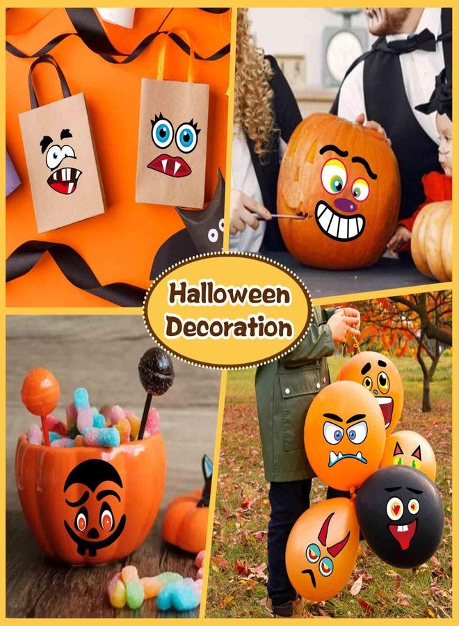 OTAITY 60 Pack Large Halloween Pumpkin Decorating Stickers, Make 60 Pumpkin Face Stickers for Kids Toddlers Halloween Party Supplies Party Favors Trick or Treat Gifts - Image 4